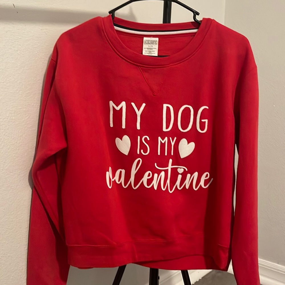 Large red valentine sweater